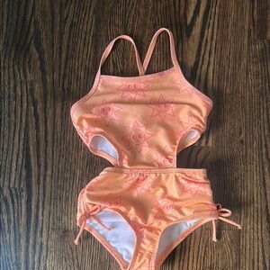Cat & Jack Peach Swimsuit with Pink Accents